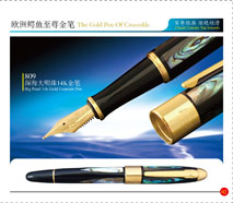 809LargeDeep-seaPearl14KGoldPen